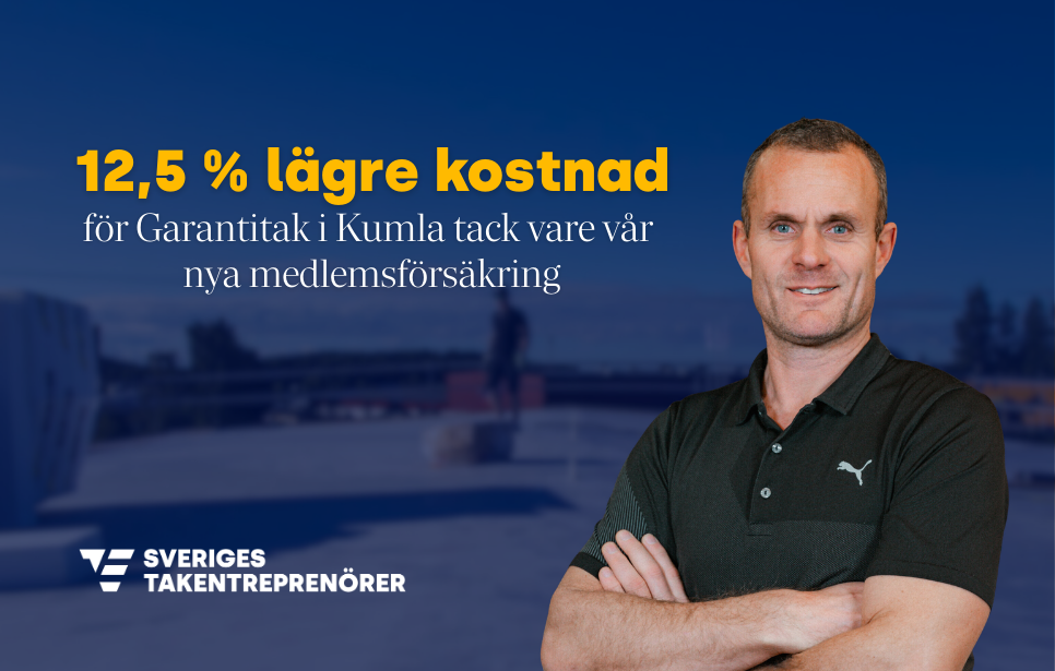 Garantitak i Kumla sänker försäkringskostnaderna med cirka 12,5 % genom vår nya medlemsförsäkring