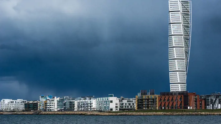 Gröna tak och annan grön infrastruktur bidrog till färre skador från häftiga skyfall i Malmö